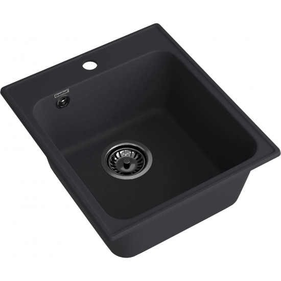 Мойка для кухни GRANFEST Quarz(ECO) Z17 418х477 мм кварцевая, чёрный