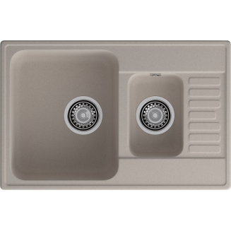 Мойка для кухни GRANFEST Quarz(ECO) Z21K 1.5 чаши+крыло 737х478 мм кварцевая, песочный