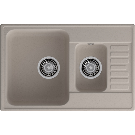 Мойка для кухни GRANFEST Quarz(ECO) Z21K 1.5 чаши+крыло 737х478 мм кварцевая, песочный