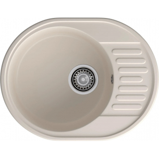 Мойка для кухни GRANFEST Quarz(ECO) Z58 чаша+крыло 617х480 мм кварцевая, белый