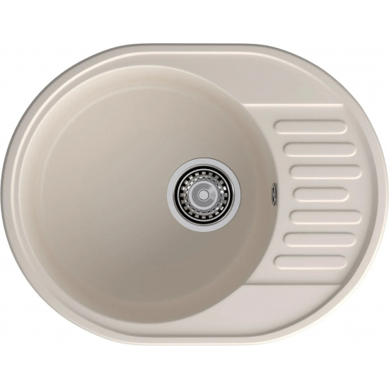 Мойка для кухни GRANFEST Quarz(ECO) Z58 чаша+крыло 617х480 мм кварцевая, белый