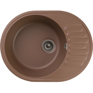 Мойка для кухни GRANFEST Quarz(ECO) Z58 чаша+крыло 617х480 мм кварцевая, терракот