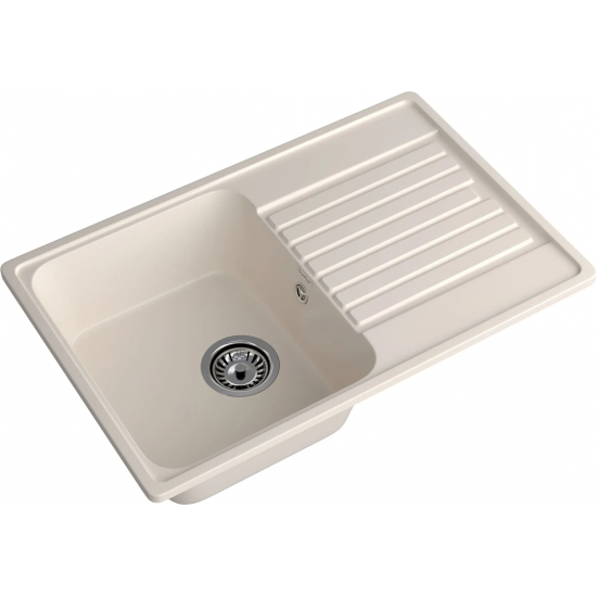 Мойка для кухни GRANFEST Quarz(ECO) Z78 чаша+крыло 736х476 мм кварцевая, белый