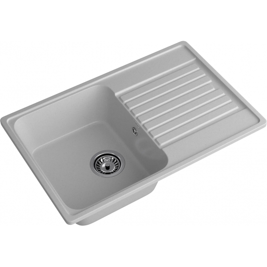 Мойка для кухни GRANFEST Quarz(ECO) Z78 чаша+крыло 736х476 мм кварцевая, серый