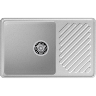 Мойка для кухни GRANFEST Quarz(ECO) ZL-52 чаша+крыло 753х477 мм кварцевая, серый