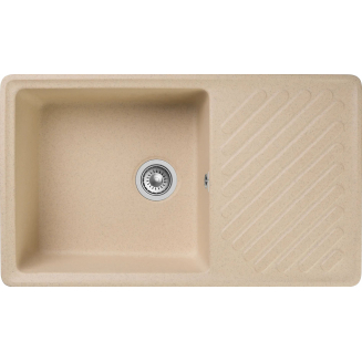 Мойка для кухни GRANFEST Quarz(ECO) ZL-53 чаша+крыло 851х479 мм кварцевая, бежевый