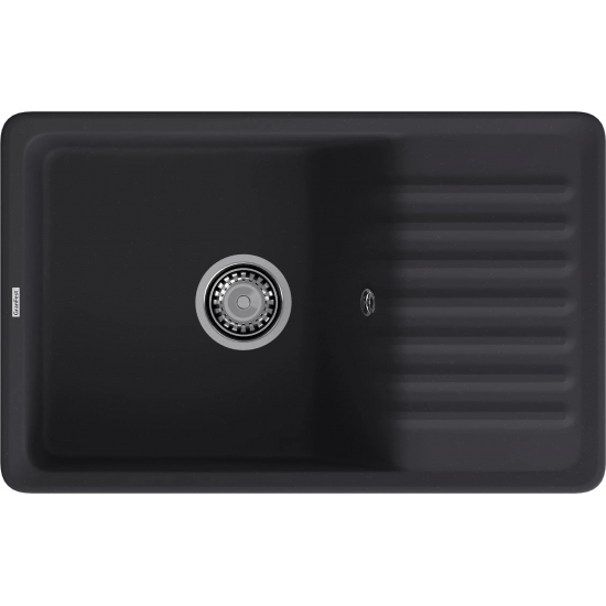 Мойка для кухни GRANFEST Quarz(ECO) ZW-72 чаша+крыло 752х475 мм кварцевая, чёрный