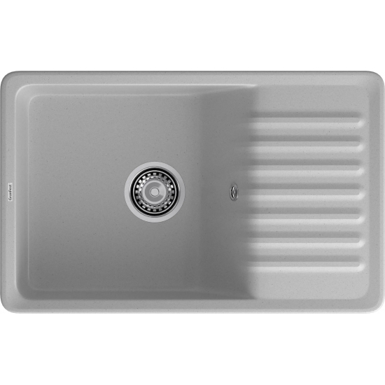 Мойка для кухни GRANFEST Quarz(ECO) ZW-72 чаша+крыло 752х475 мм кварцевая, серый