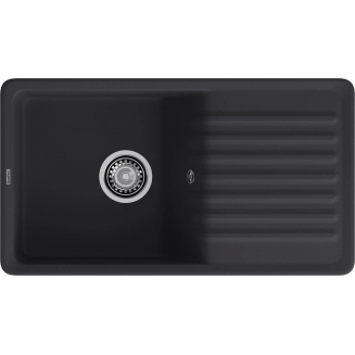 Мойка для кухни GRANFEST Quarz(ECO) ZW-73 чаша+крыло 850х475 мм кварцевая, чёрный