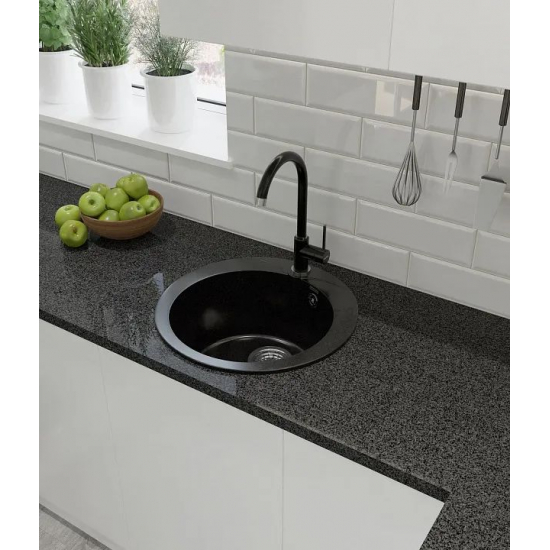 Мойка для кухни GRANFEST Rondo 480 D475 мм, чёрный