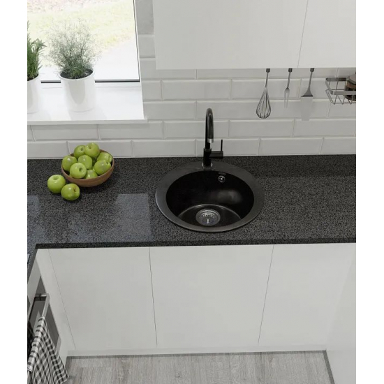 Мойка для кухни GRANFEST Rondo 480 D475 мм, чёрный