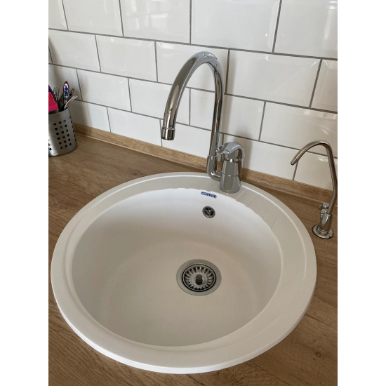 Мойка для кухни GRANFEST Rondo 520 D520 мм, иней