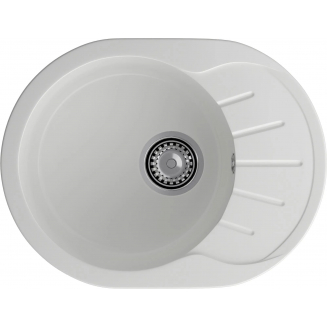 Мойка для кухни GRANFEST Rondo 580L чаша+крыло 579х445 мм, иней