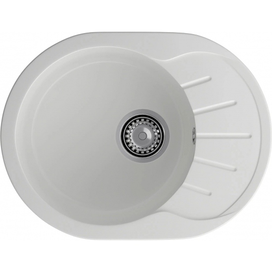 Мойка для кухни GRANFEST Rondo 580L чаша+крыло 579х445 мм, иней