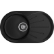 Мойка для кухни GRANFEST Rondo 750L чаша+крыло 746х455 мм, чёрный
