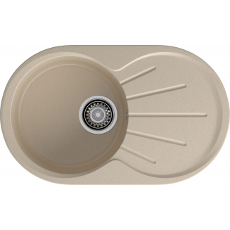 Мойка для кухни GRANFEST Rondo 750L чаша+крыло 746х455 мм, кашемир