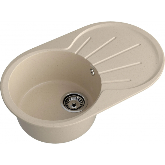Мойка для кухни GRANFEST Rondo 750L чаша+крыло 746х455 мм, кашемир