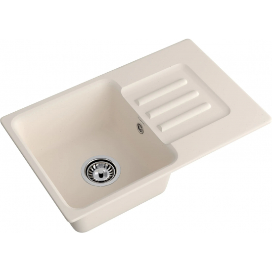 Мойка для кухни GRANFEST Smart SM-680L чаша+крыло 681х433 мм, белый