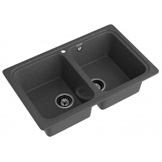 Мойка для кухни GRANFEST Standart 780K 2 чаши 786х500 мм, графит