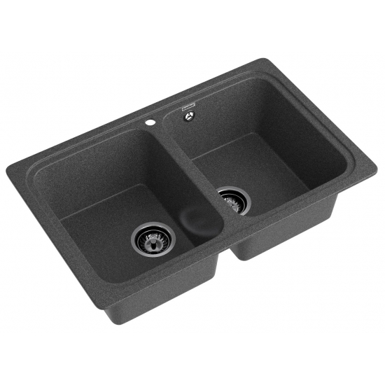 Мойка для кухни GRANFEST Standart 780K 2 чаши 786х500 мм, графит