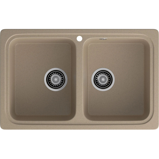Мойка для кухни GRANFEST Standart 780K 2 чаши 786х500 мм, песочный