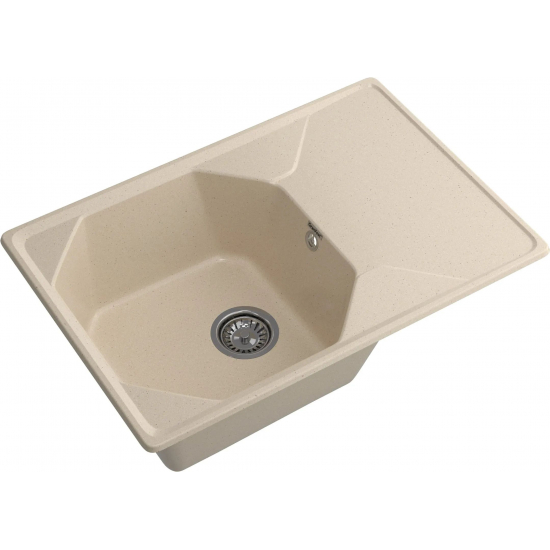 Мойка для кухни GRANFEST Unique 740L чаша+крыло 740х500 мм, кашемир