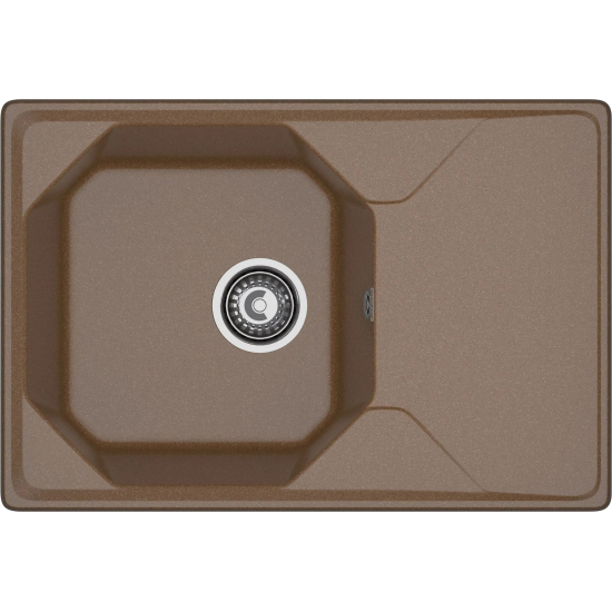 Мойка для кухни GRANFEST Unique 740L чаша+крыло 740х500 мм, терракот