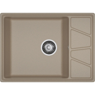 Мойка для кухни GRANFEST Vertex 680L чаша+крыло 680х500 мм, песочный