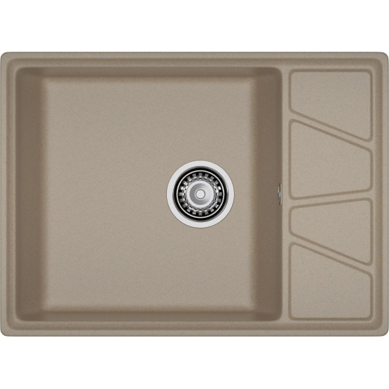 Мойка для кухни GRANFEST Vertex 680L чаша+крыло 680х500 мм, песочный