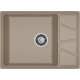 Мойка для кухни GRANFEST Vertex 680L чаша+крыло 680х500 мм, песочный