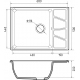 Мойка для кухни GRANFEST Vertex 680L чаша+крыло 680х500 мм, серый