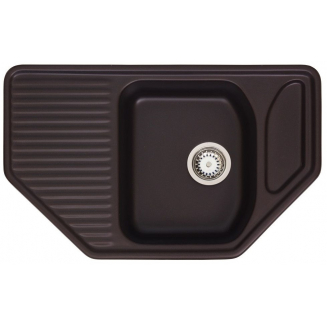 Мойка для кухни GRANICOM G-002 1.5 чаши, угловая 777х485 мм, шоколад