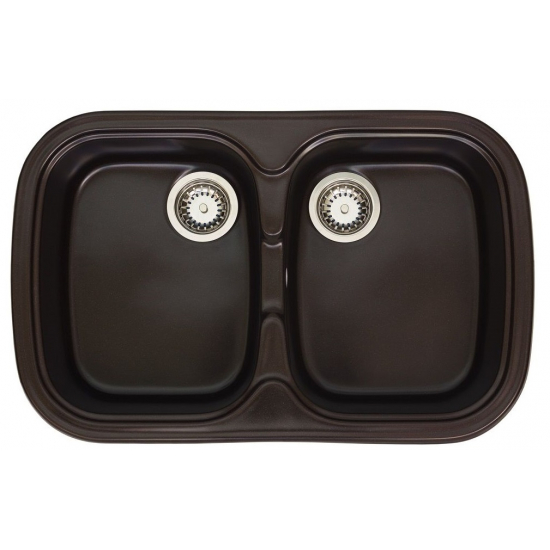 Мойка для кухни GRANICOM G-004 2 чаши 780х495 мм, шоколад