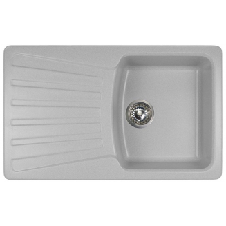 Мойка для кухни GRANICOM G-005 чаша+крыло 800х494 мм, серебристый