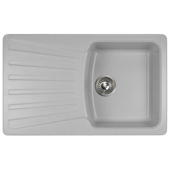 Мойка для кухни GRANICOM G-005 чаша+крыло 800х494 мм, серебристый