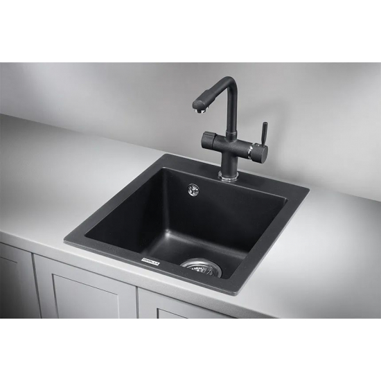 Мойка для кухни GRANULA 4201 415х490 кварцевая, шварц