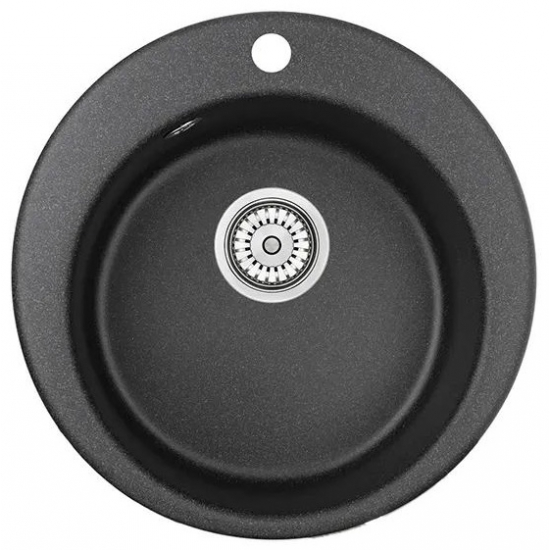 Мойка для кухни GRANULA 4801 D=480 мм кварцевая, чёрный