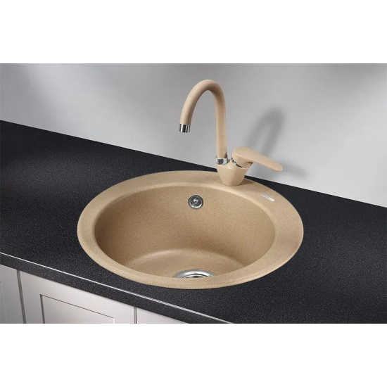 Мойка для кухни GRANULA 4801 D=480 мм кварцевая, песок