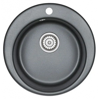 Мойка для кухни GRANULA 4801 D=480 мм кварцевая, шварц