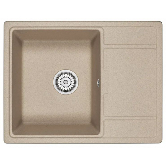 Мойка для кухни GRANULA 6503 чаша+крыло 650х500 кварцевая, песок