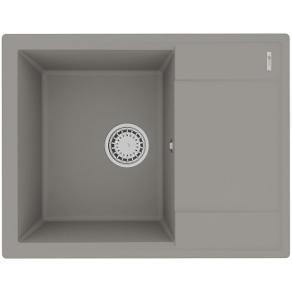 Мойка для кухни LEMARK Imandra 640 чаша+крыло 640х500 мм кварцевая, грей