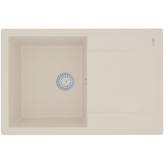 Мойка для кухни LEMARK Imandra 760 чаша+крыло 760х500 мм кварцевая, шампань