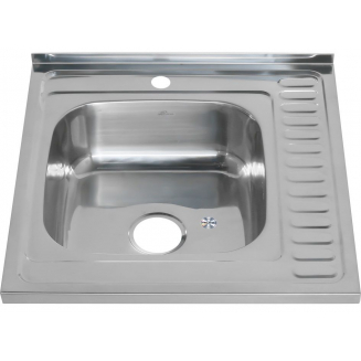 Мойка для кухни MELANA 6060 L 600х600x0,8 мм накладная левая, нержавеющая сталь