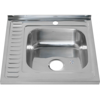 Мойка для кухни MELANA 6060 R 600х600x0,8 мм накладная правая, нержавеющая сталь
