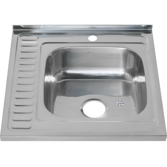 Мойка для кухни MELANA 6060 R 600х600x0,8 мм накладная правая, нержавеющая сталь
