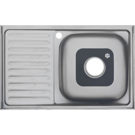 Мойка для кухни MELANA 8050 L 800х500x0,6 мм накладная левая, нержавеющая сталь