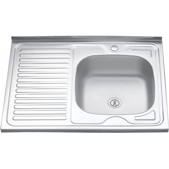 Мойка для кухни MELANA 8060 R 800х600x0,4 мм накладная правая, нержавеющая сталь