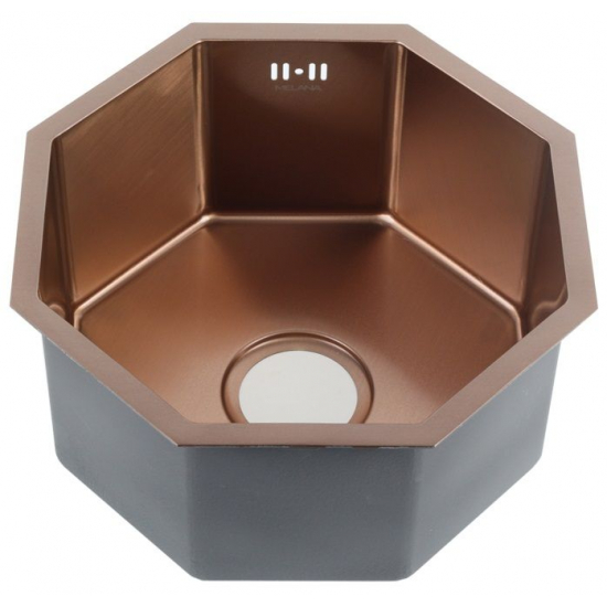 Мойка для кухни MELANA ProfLine D400BR 400х400x3 мм, фигурная, бронза