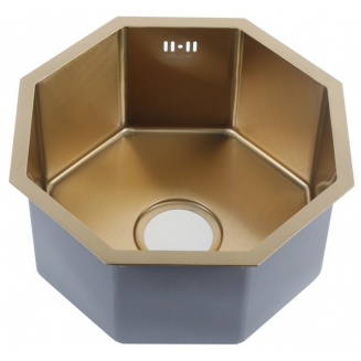 Мойка для кухни MELANA ProfLine D400G 400х400x3 мм, фигурная, золото