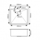 Мойка для кухни MELANA ProfLine D5050HG 500х500x3 мм, золото